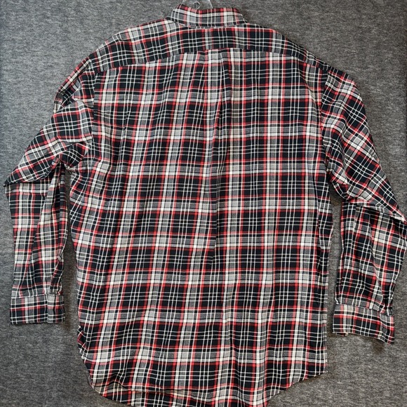 Polo Ralph Lauren Mens Blaire Button Down Shirt Black Red Plaid Long Sleeve Sz L - Picture 6 of 6